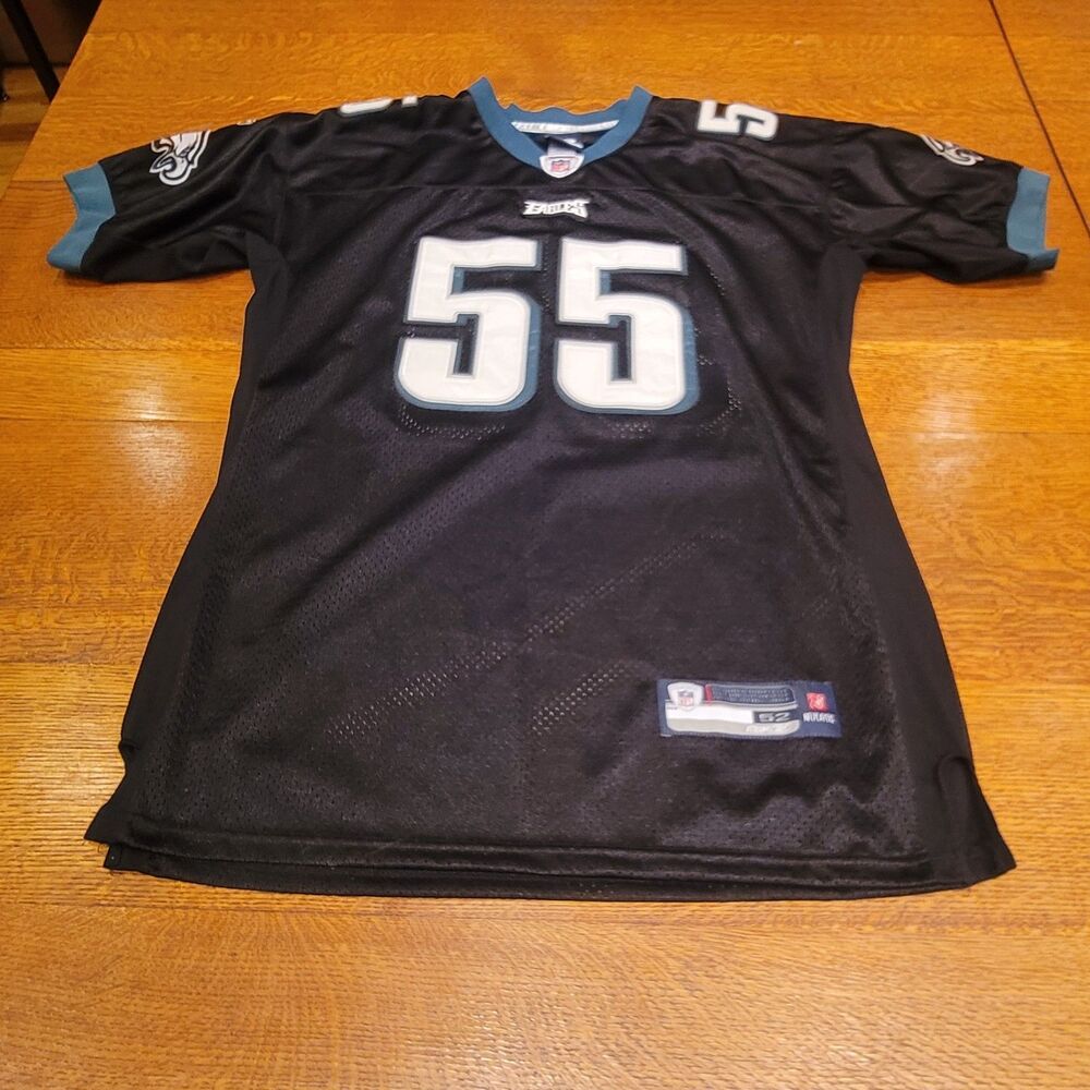Philadelphia Eagles Stewart Bradley #55 Reebok Authentic Jersey Black Size 52